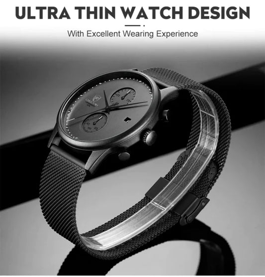 CHEETAH Chronograph Mesh Stainless Steel Men Watch (CH1605M)