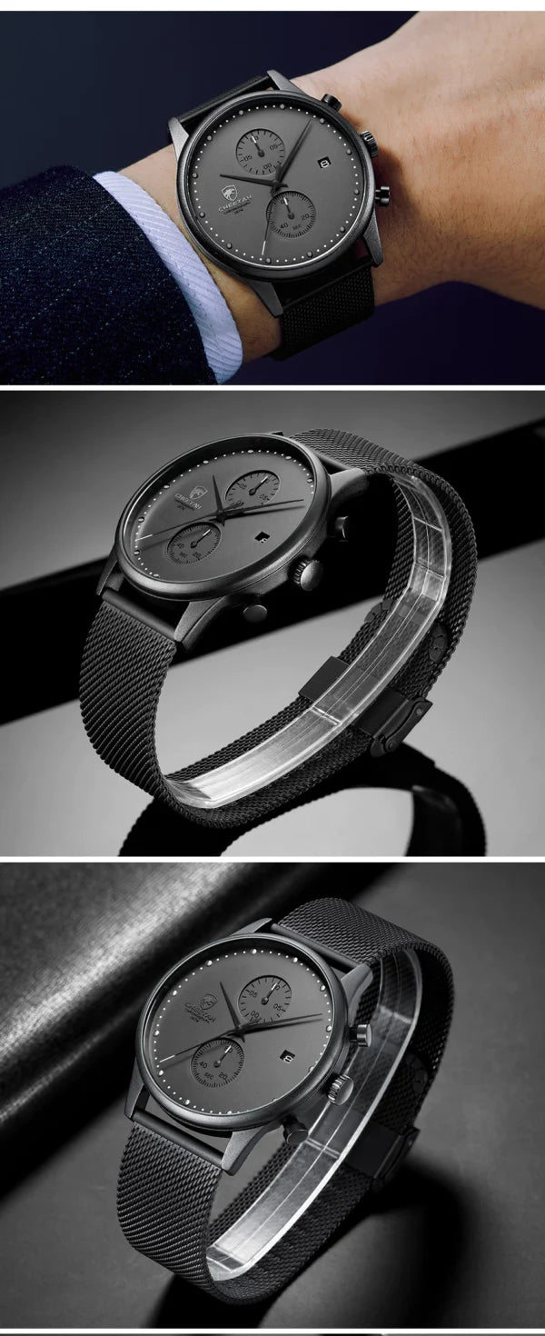 Montre homme CHEETAH Chronographe en maille et acier inoxydable (CH1605M)