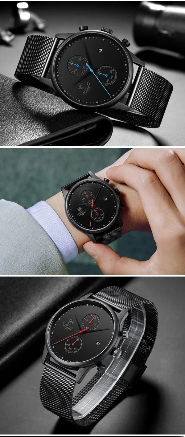 Montre homme CHEETAH Chronographe en maille et acier inoxydable (CH1605M)