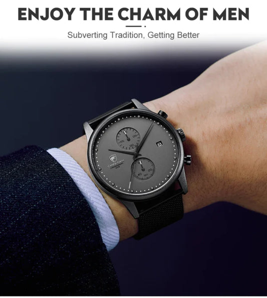 CHEETAH Chronograph Mesh Stainless Steel Men Watch (CH1605M)