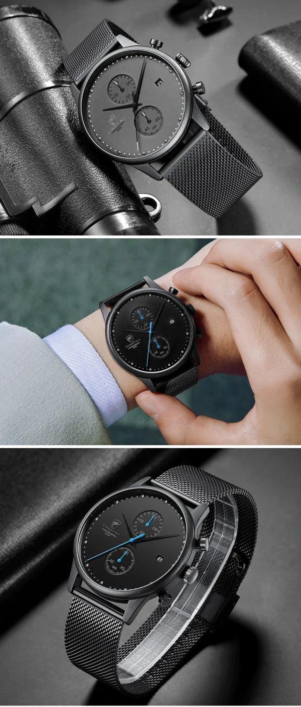 Montre homme CHEETAH Chronographe en maille et acier inoxydable (CH1605M)