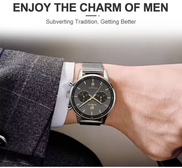 Montre homme CHEETAH Chronographe en maille et acier inoxydable (CH1608)