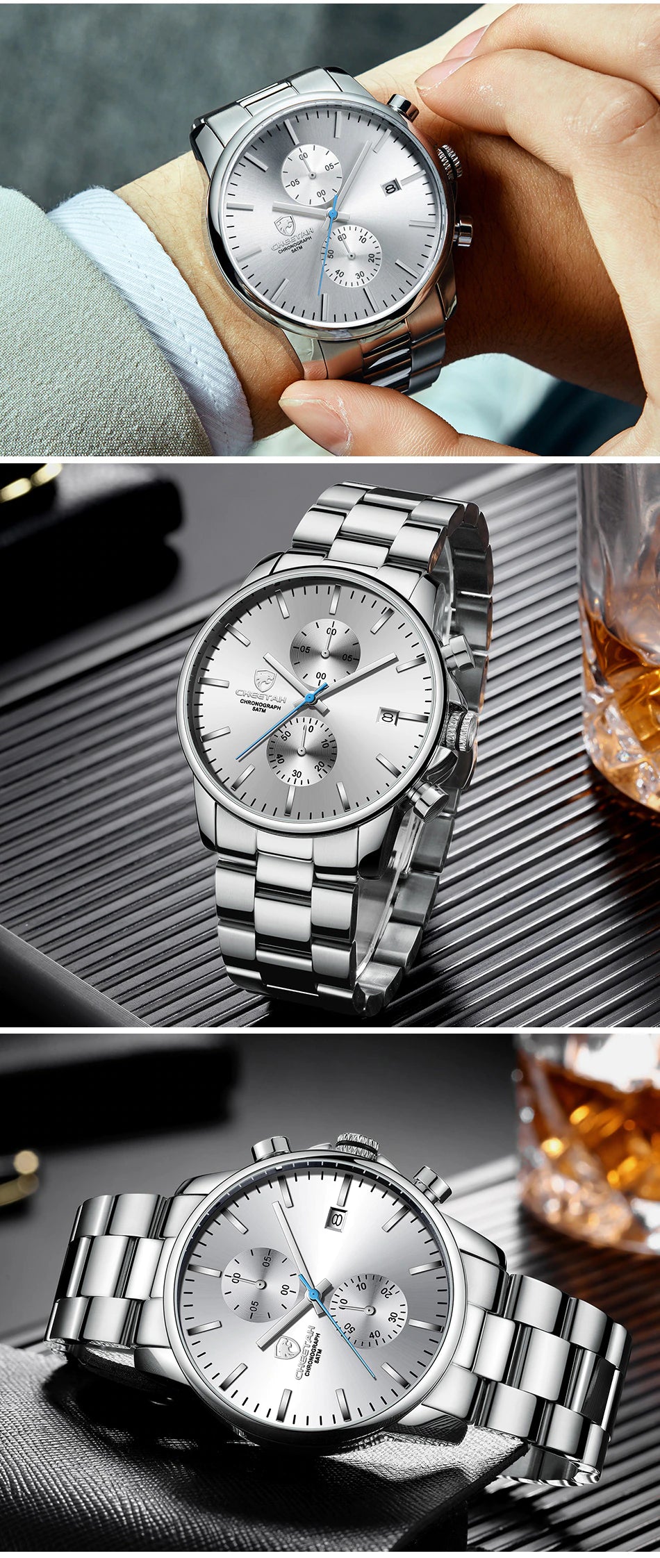 CHEETAH Chronograph Stainless Steel Men Watch (CH1604S)