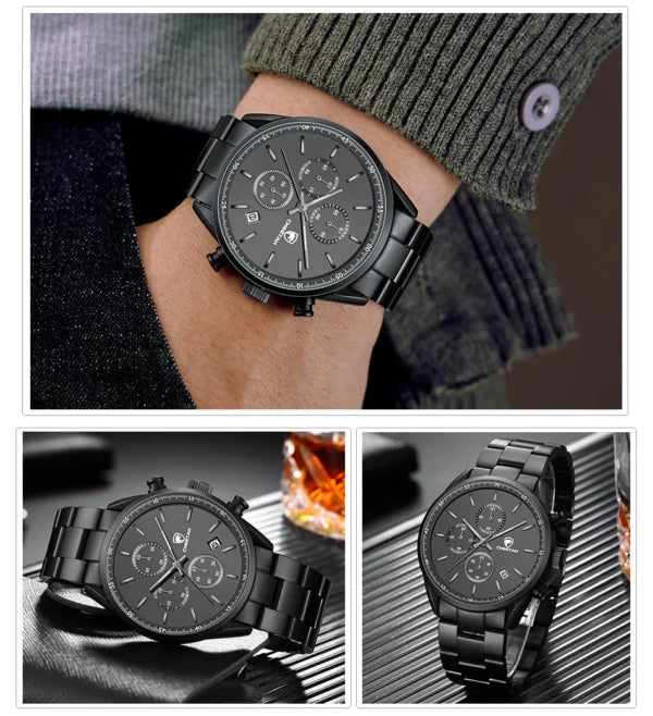cheetah chronograph stainless steel men watch ch1607S gallery img 11