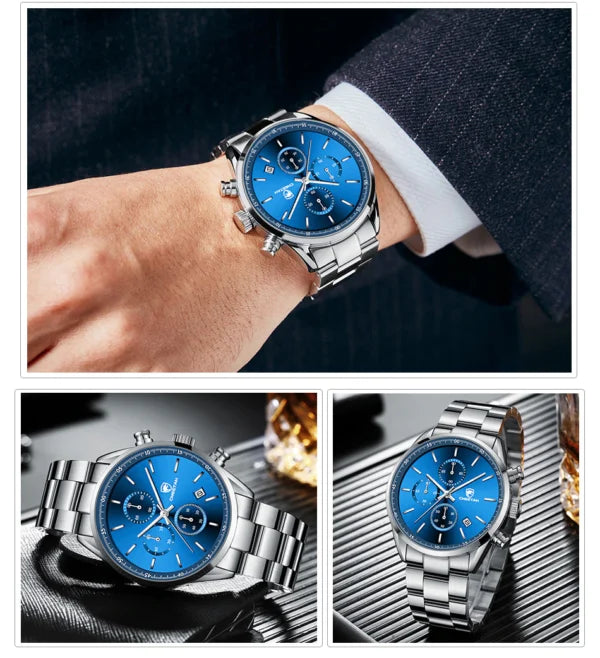 cheetah chronograph stainless steel men watch ch1607S gallery img 6