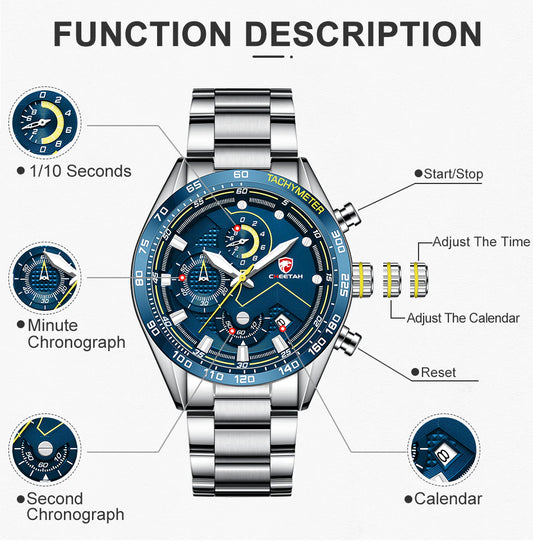 CHEETAH Chronograph Stainless Steel Men Watch (CH1614)