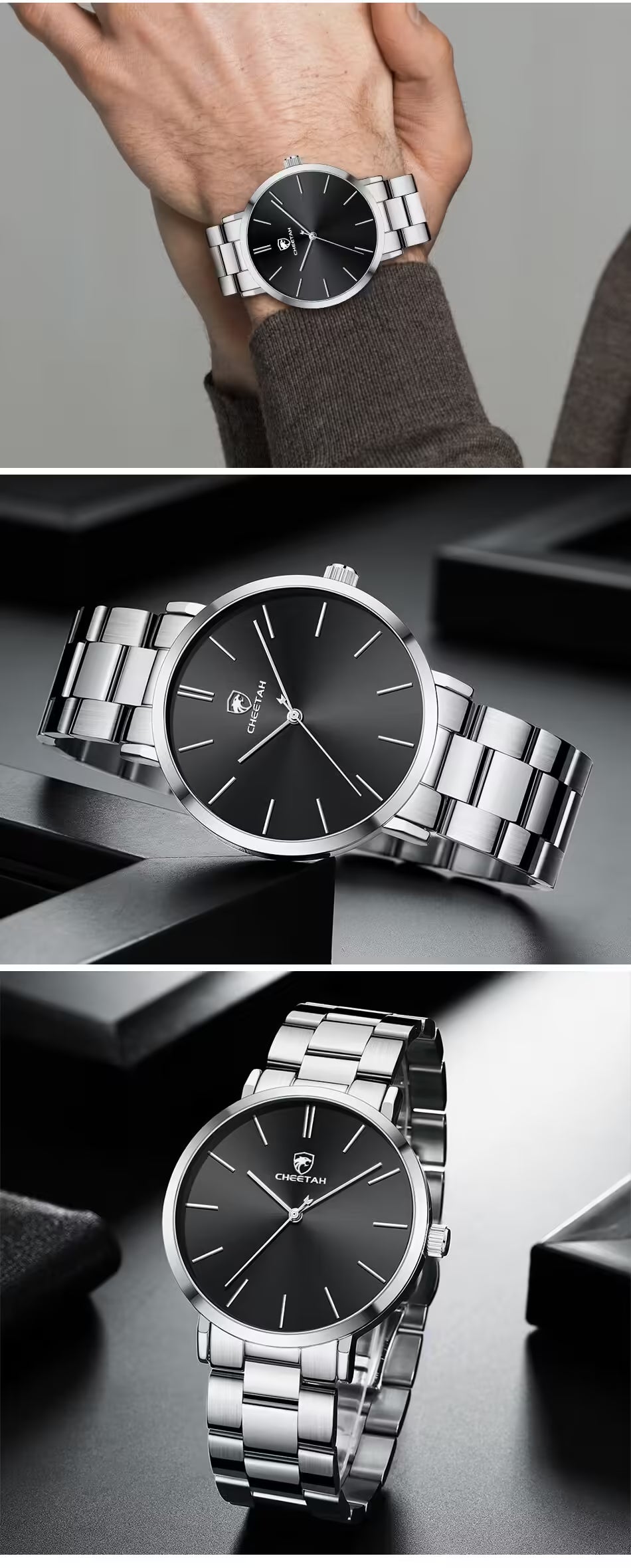 Montre homme CHEETAH classique en acier inoxydable (CH1615)