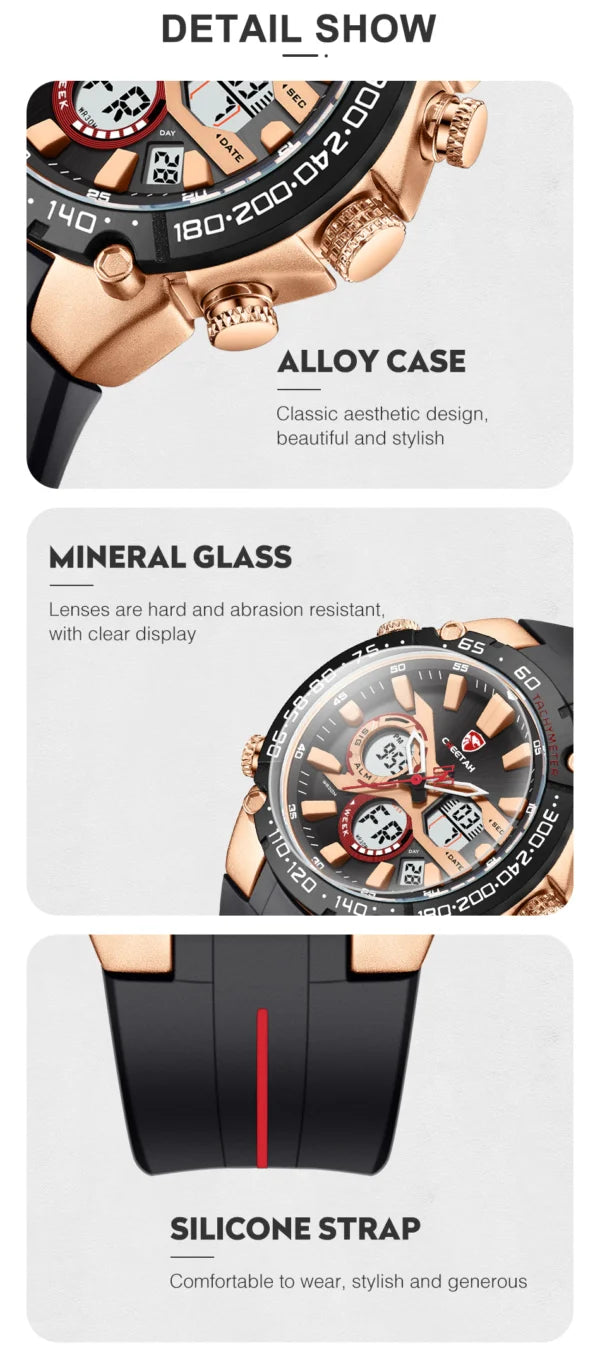 Montre homme numérique en silicone CHEETAH (CH1611)