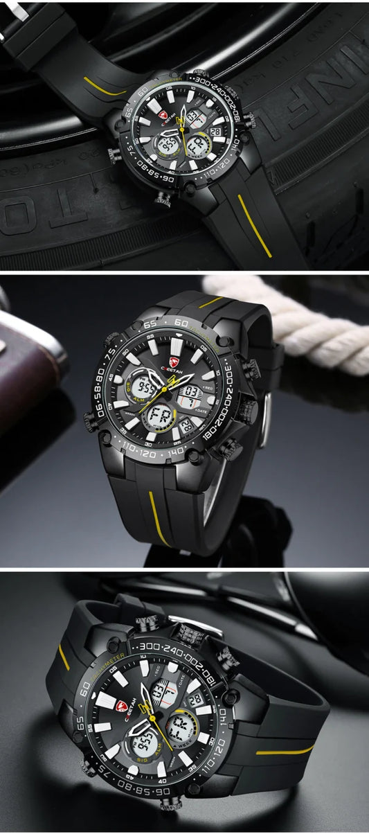 ساعة تشيتا الرقمية المصنوعة من السيليكون للرجال (CH1611)