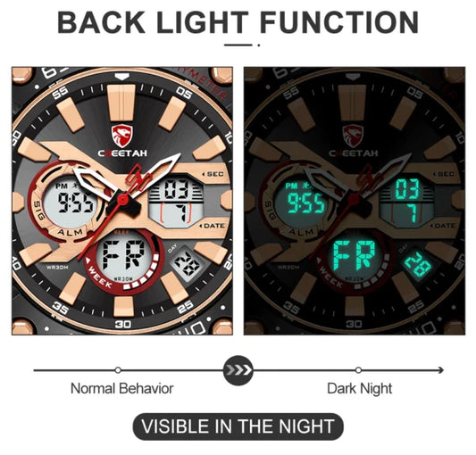 ساعة تشيتا الرقمية المصنوعة من السيليكون للرجال (CH1611)