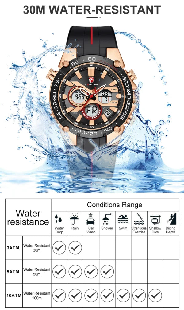 Montre homme numérique en silicone CHEETAH (CH1611)