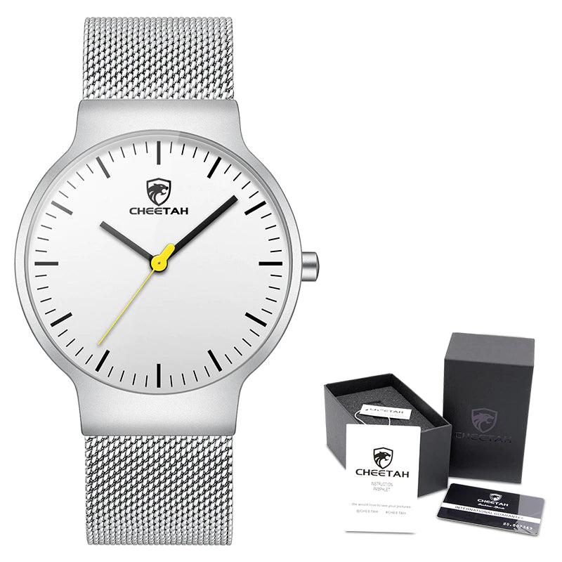 cheetah ultra thin stainless steel men watch ch1609 gallery img 21