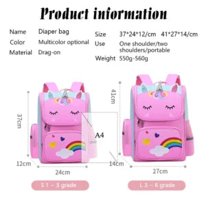 Sac à dos de dessin animé pour enfants Licorne Filles (EGB070)