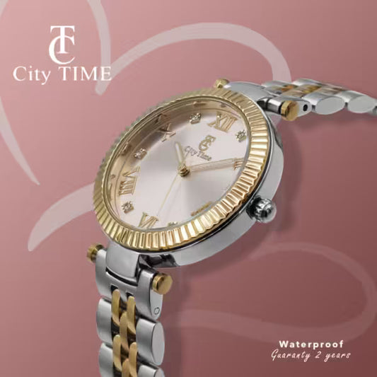 ساعة سيتي تايم النسائية الجديدة المصنوعة من الفولاذ المقاوم للصدأ