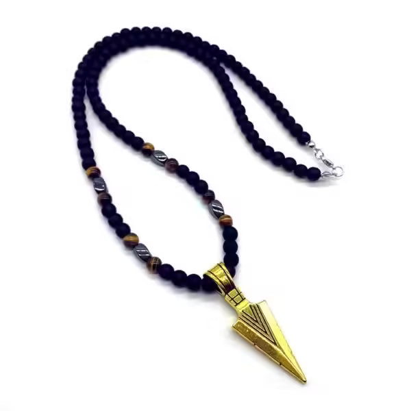 Classic Arrow Pendant Beads Necklace (EGN082)