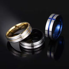 Classic Cross Unisex Width 6mm Stainless Steel Ring (EGR040)