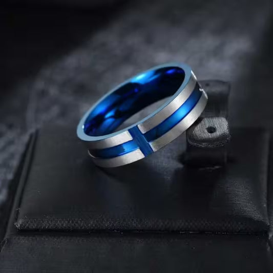 Bague unisexe classique en acier inoxydable de 6 mm de largeur (EGR040)