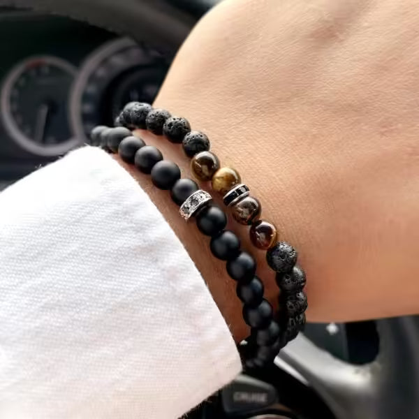 Ensemble de bracelets classiques faits main en perles (EGBT093) 