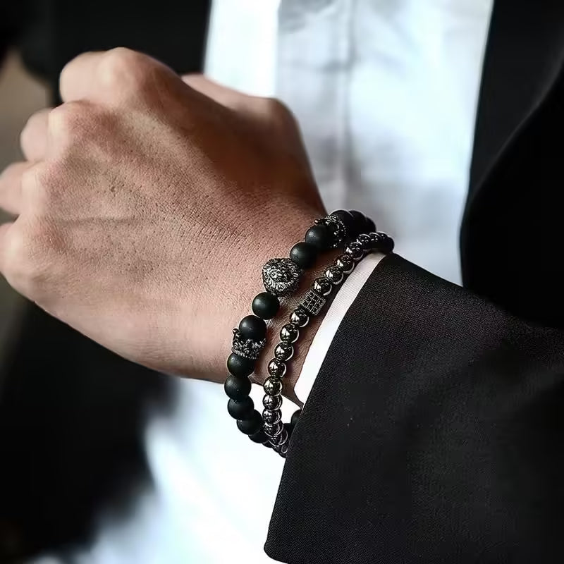 Ensemble de bracelets classiques faits main en perles (EGBT163) 