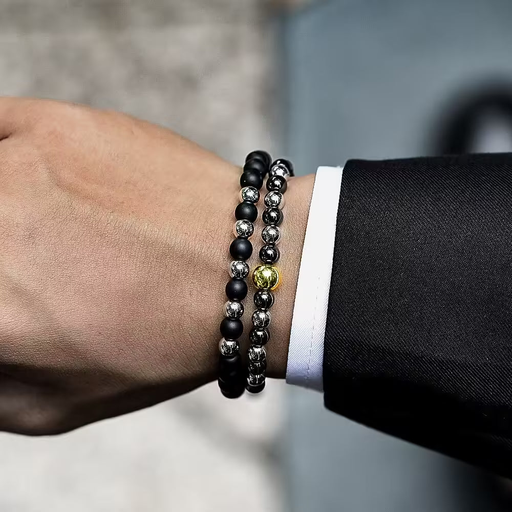 Ensemble de bracelets classiques faits main en perles (EGBT280) 