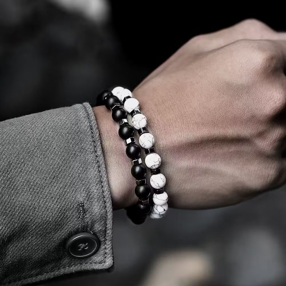 Ensemble de bracelets classiques faits main en perles (EGBT295) 