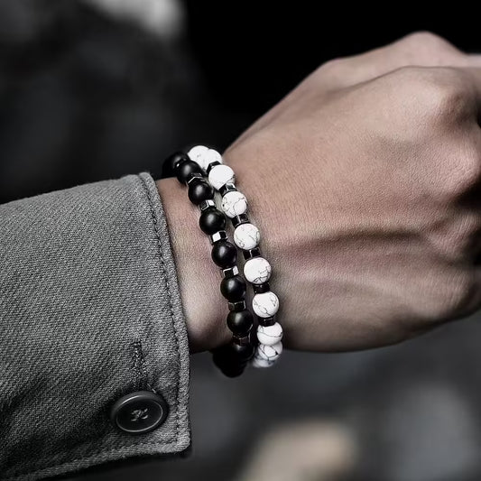 مجموعة أساور خرز كلاسيكية مصنوعة يدويًا (EGBT295) 