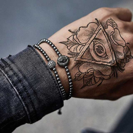 classic lion disco ball men bracelet set 2pcs shamballa egbt193 featured img