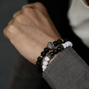 Ensemble de bracelets classiques à tête de lion faits main en perles (EGBT168)