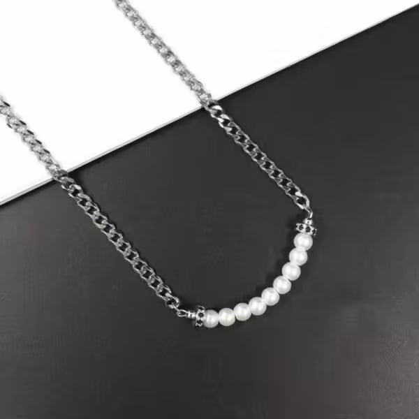 Collier pendentif classique rond en pierre œil de tigre pour hommes et femmes (EGN053)