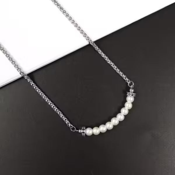 Collier pendentif classique rond en pierre œil de tigre pour hommes et femmes (EGN053)