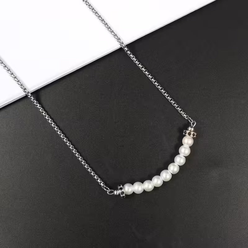 Collier pendentif classique rond en pierre œil de tigre pour hommes et femmes (EGN053)