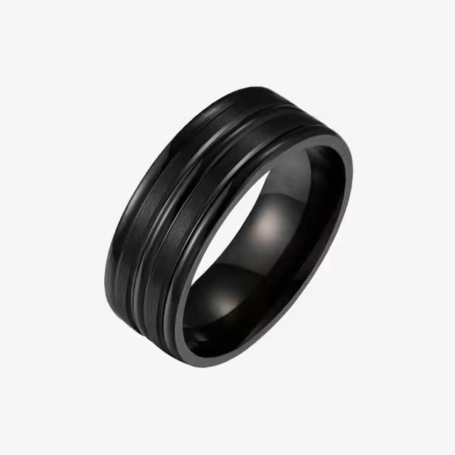Bague homme classique, simple et mate (EGR034)