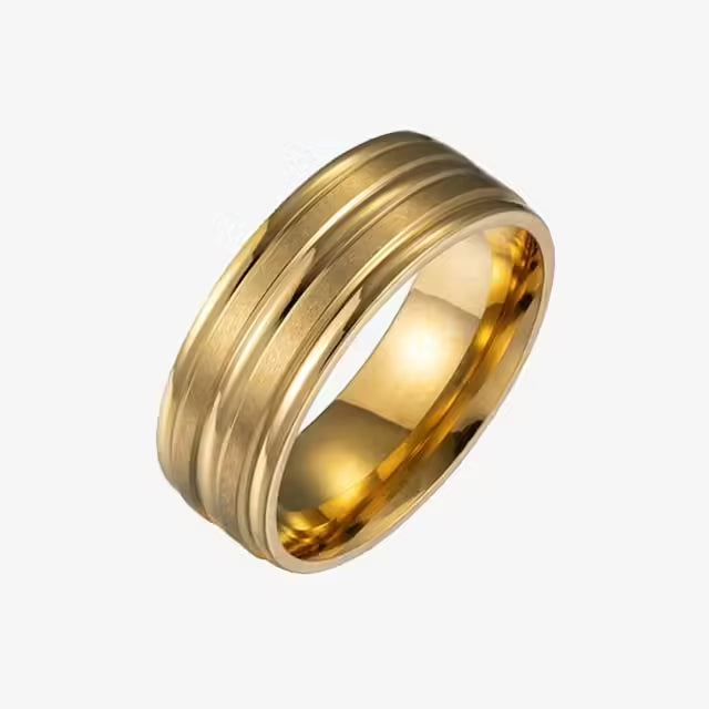 Bague homme classique, simple et mate (EGR034)
