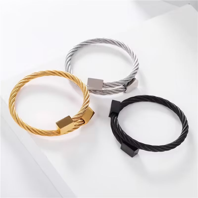 Bracelet classique pour homme en acier inoxydable (EGBT110)
