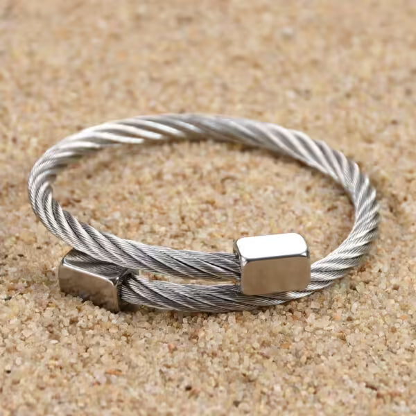 Classic Stainless Steel Men Bangle (EGBT110)