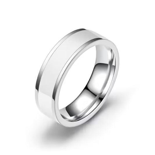 Bague ronde classique en acier inoxydable de 6 mm de largeur (EGR015)