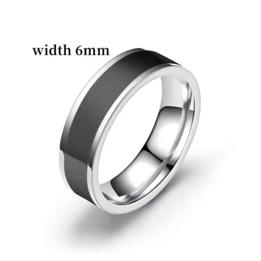 Bague ronde classique en acier inoxydable de 6 mm de largeur (EGR015)