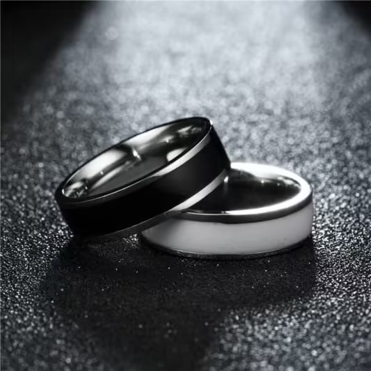 Bague ronde classique en acier inoxydable de 6 mm de largeur (EGR015)