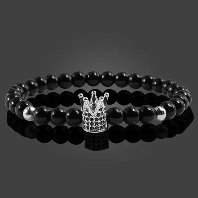 Bracelet élégant à perles en forme de couronne (EGBT013)