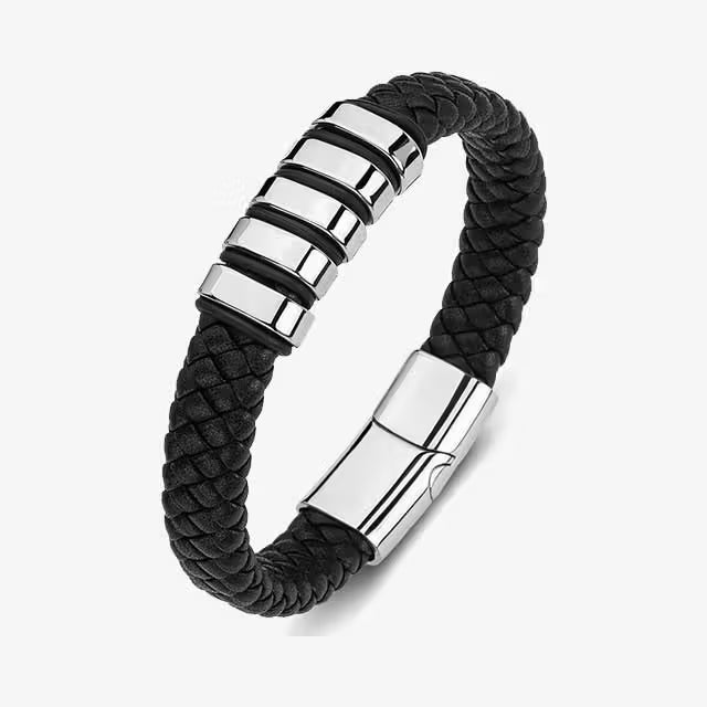 Bracelet en cuir élégant pour homme (EGBT077)