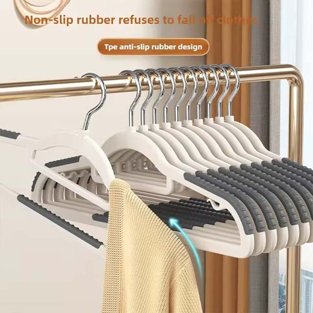 Seamless Wide Shoulder Clothes Hanger – Anti-Slip & Anti-Bulging, Thickened for Dry & Wet Use