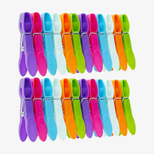 48Pcs Clothes Pegs for Washing Line - Strong Grip, Windproof Plastic Clothespins for Home Laundry