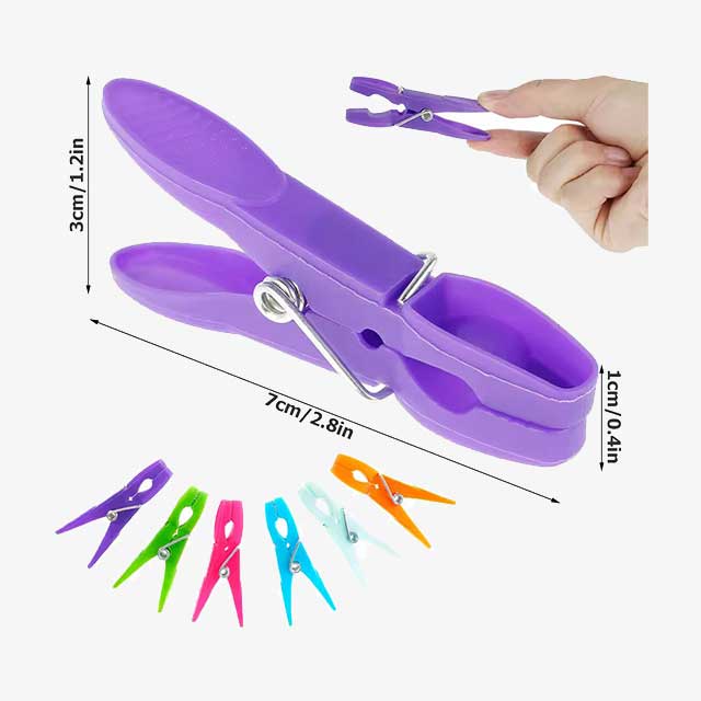 48Pcs Clothes Pegs for Washing Line - Strong Grip, Windproof Plastic Clothespins for Home Laundry