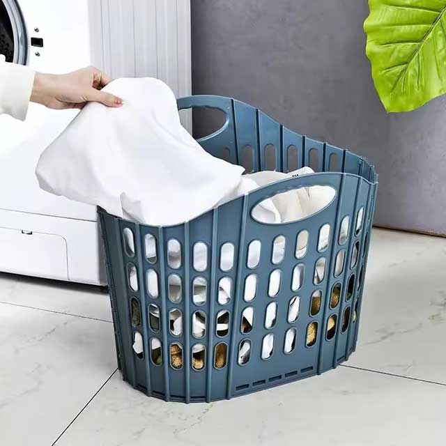 1/2/4Pcs Collapsible Plastic Laundry Hampers – Portable Laundry Baskets for Kitchen, Bathroom, Camping, Supermarket & Car Trunk Storage