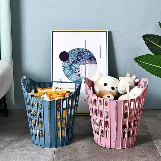 1/2/4Pcs Collapsible Plastic Laundry Hampers – Portable Laundry Baskets for Kitchen, Bathroom, Camping, Supermarket & Car Trunk Storage