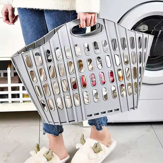 1/2/4Pcs Collapsible Plastic Laundry Hampers – Portable Laundry Baskets for Kitchen, Bathroom, Camping, Supermarket & Car Trunk Storage