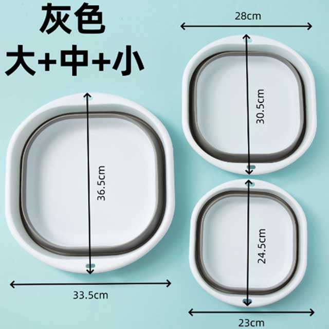 Collapsible Washing Up Bowl - Folding Wash Basin with Hanging Hole, Perfect for Hiking, Travel, Picnic, and Kitchen Use