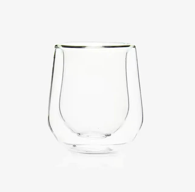 80ml Colored Mini Double Wall Espresso Coffee Cups – Modern Antique Glass Mugs Set for Custom Drinks