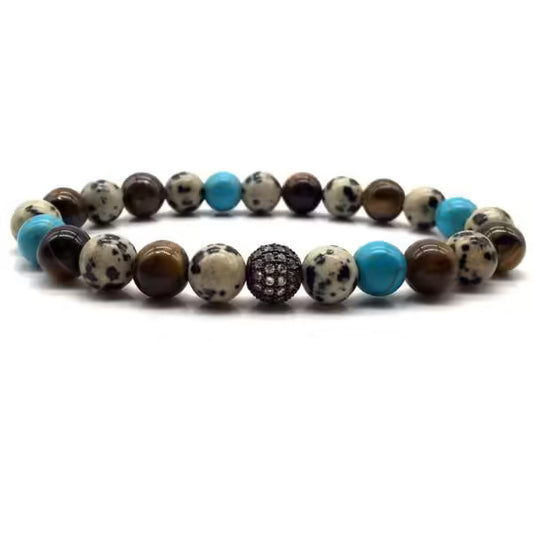 سوار من خرز كرة الديسكو الملونة (EGBT094)