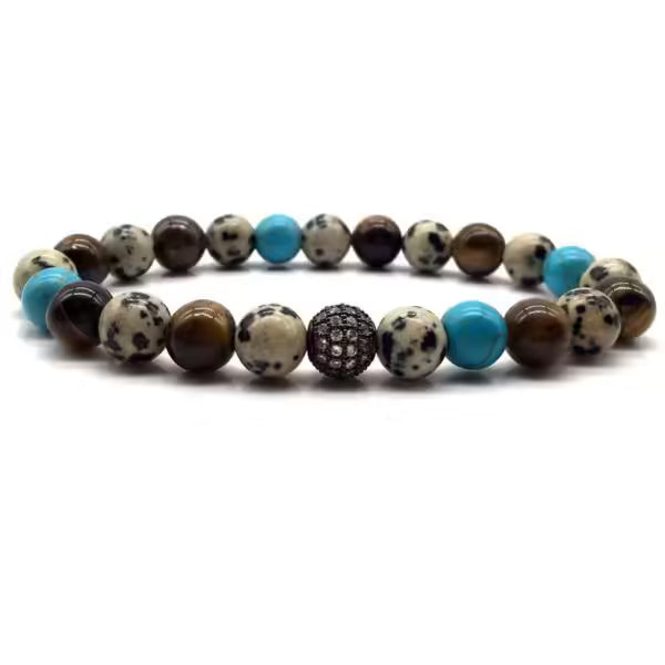 Bracelet de perles boule disco colorées (EGBT094)